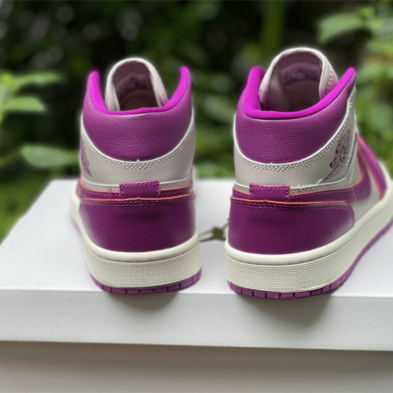 Air Jordan 1 Mid Magenta Sneaker    BQ6472-501 - DesignerGu