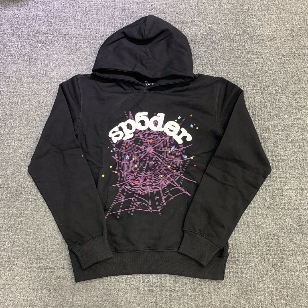 Sp5der Angel Number Hoodie In Black - DesignerGu