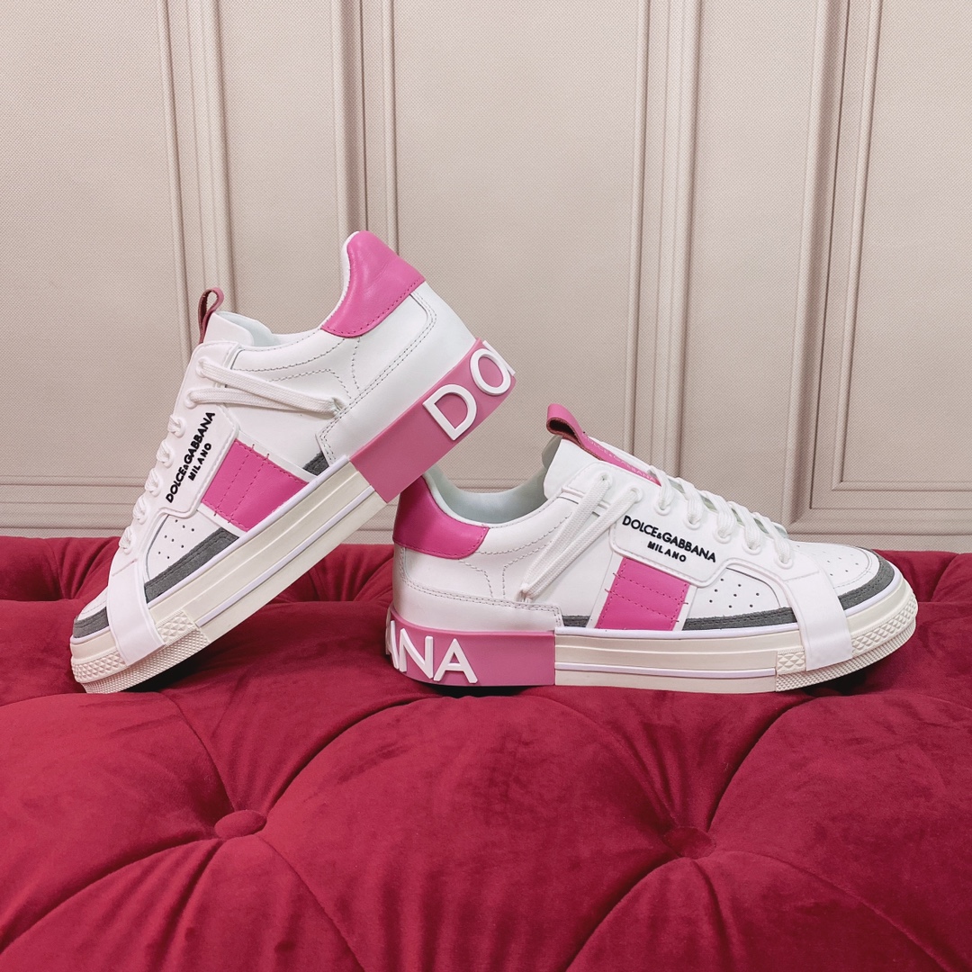 Dolce & Gabbana Calfskin Custom 2.Zero Sneakers With Contrasting Details - DesignerGu