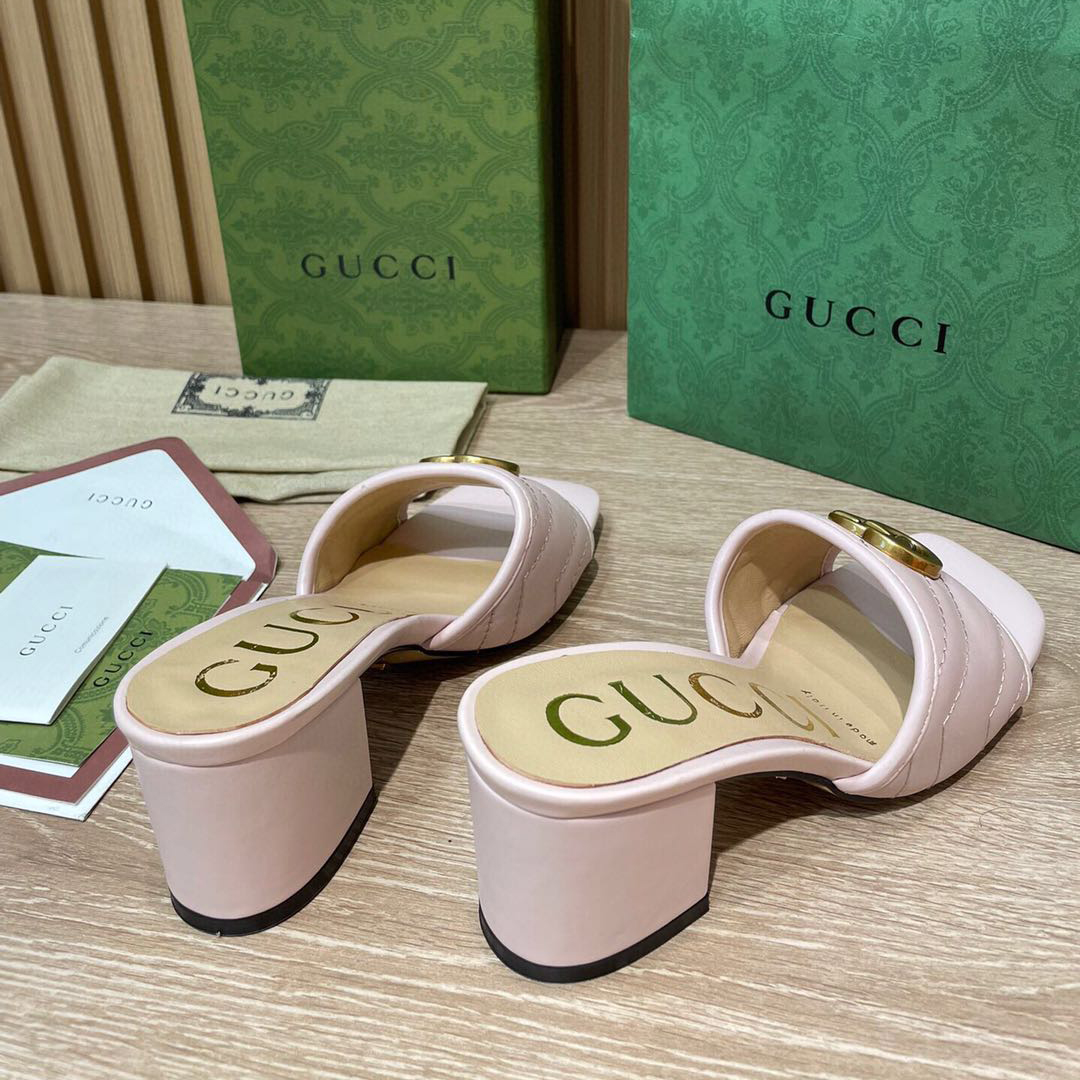 Gucci Women's Double G Slide Sandal  - DesignerGu