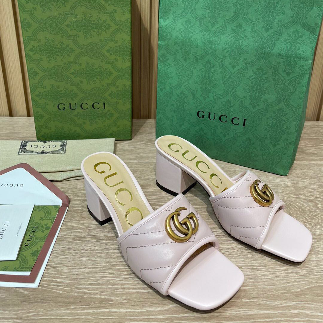Gucci Women's Double G Slide Sandal  - DesignerGu
