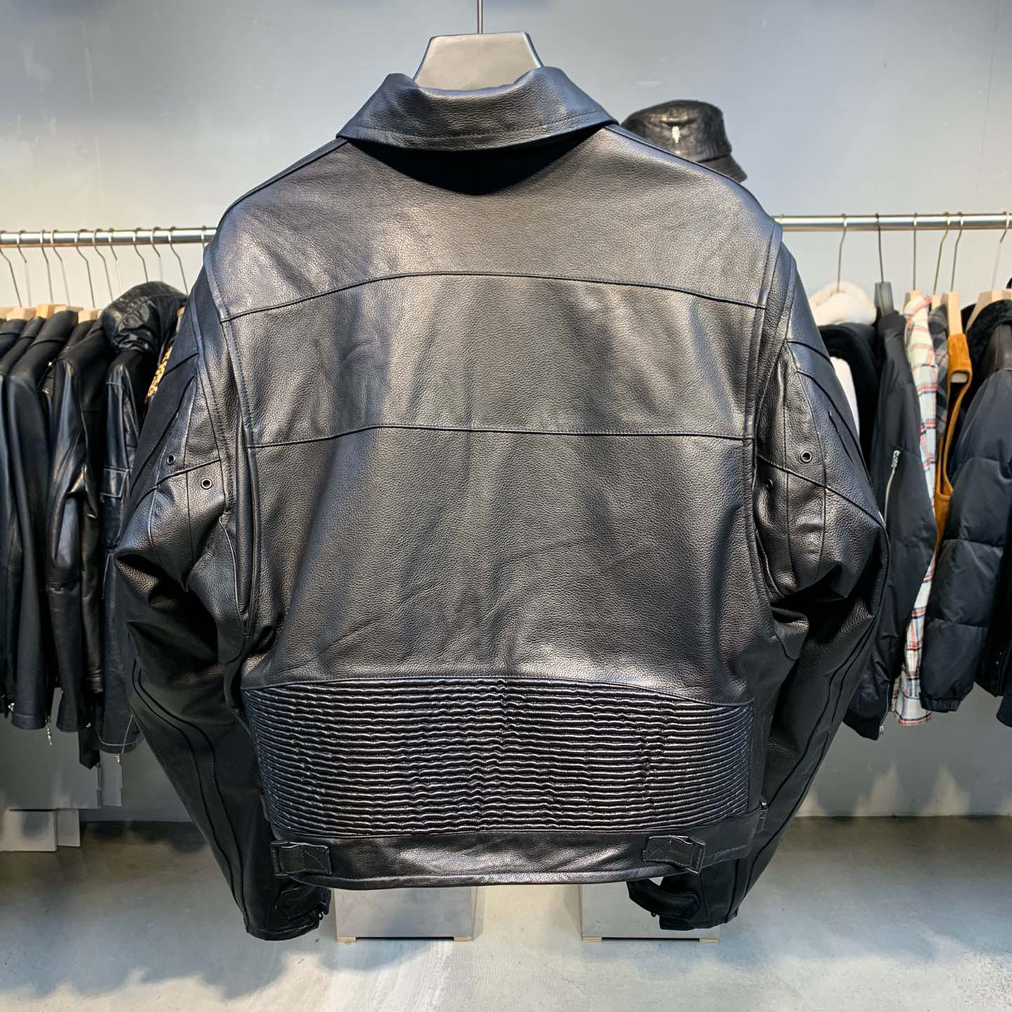 Balenciaga Upcycled Biker Jacket In Black Calfskin - DesignerGu