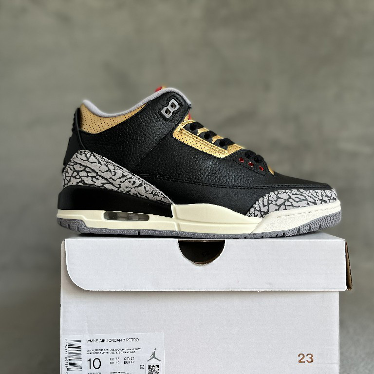 Jordan 3 Retro Black Gold  Sneakers  CK9246-067 - DesignerGu