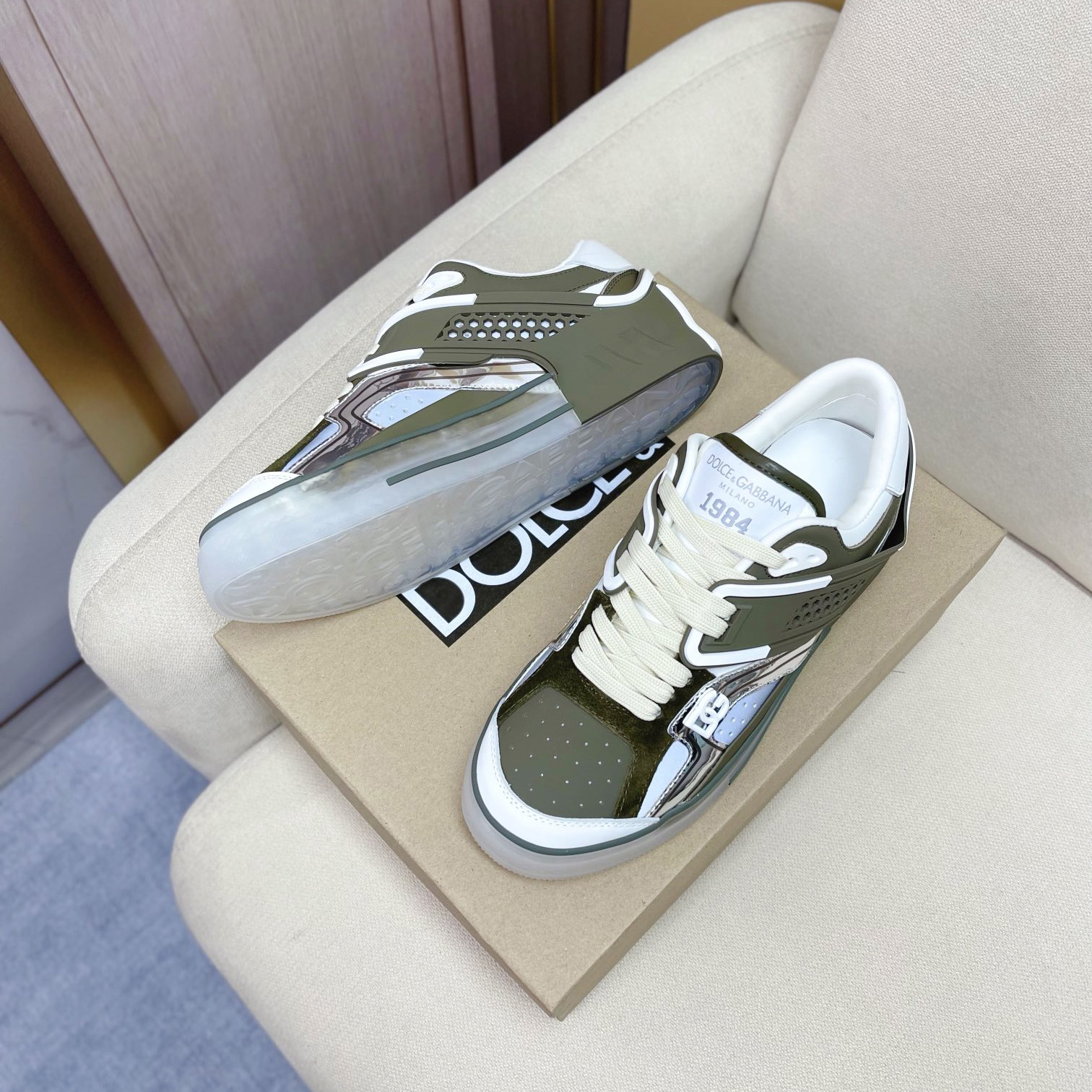 Dolce & Gabbana Calfskin Custom 2.Zero Sneakers - DesignerGu