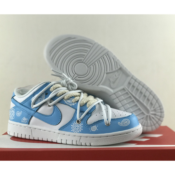 Nike SB Dunk Low Lot"Blue/White Paisleye" Sneaker    DD1503-109 - DesignerGu