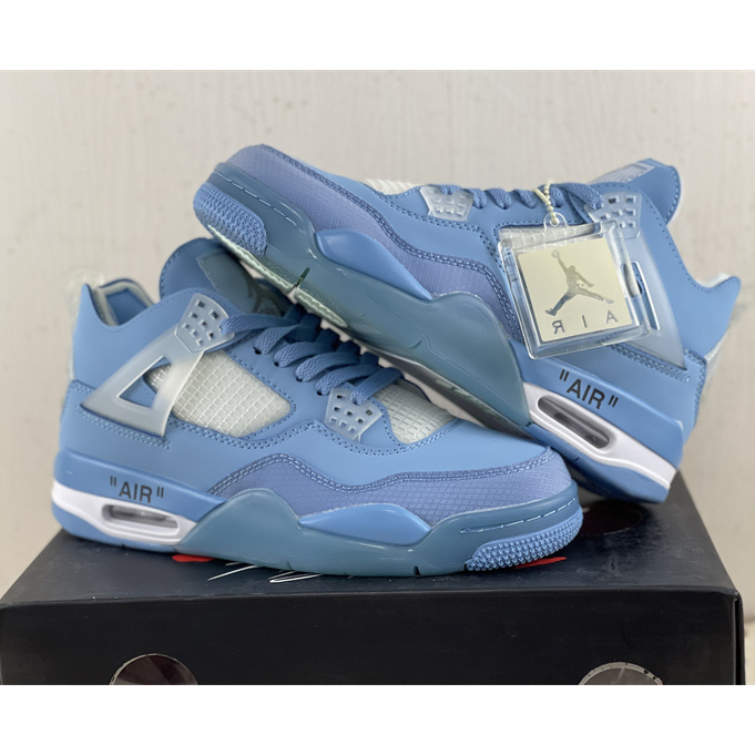 Off White x Air Jordan 4 Sneakers  - DesignerGu