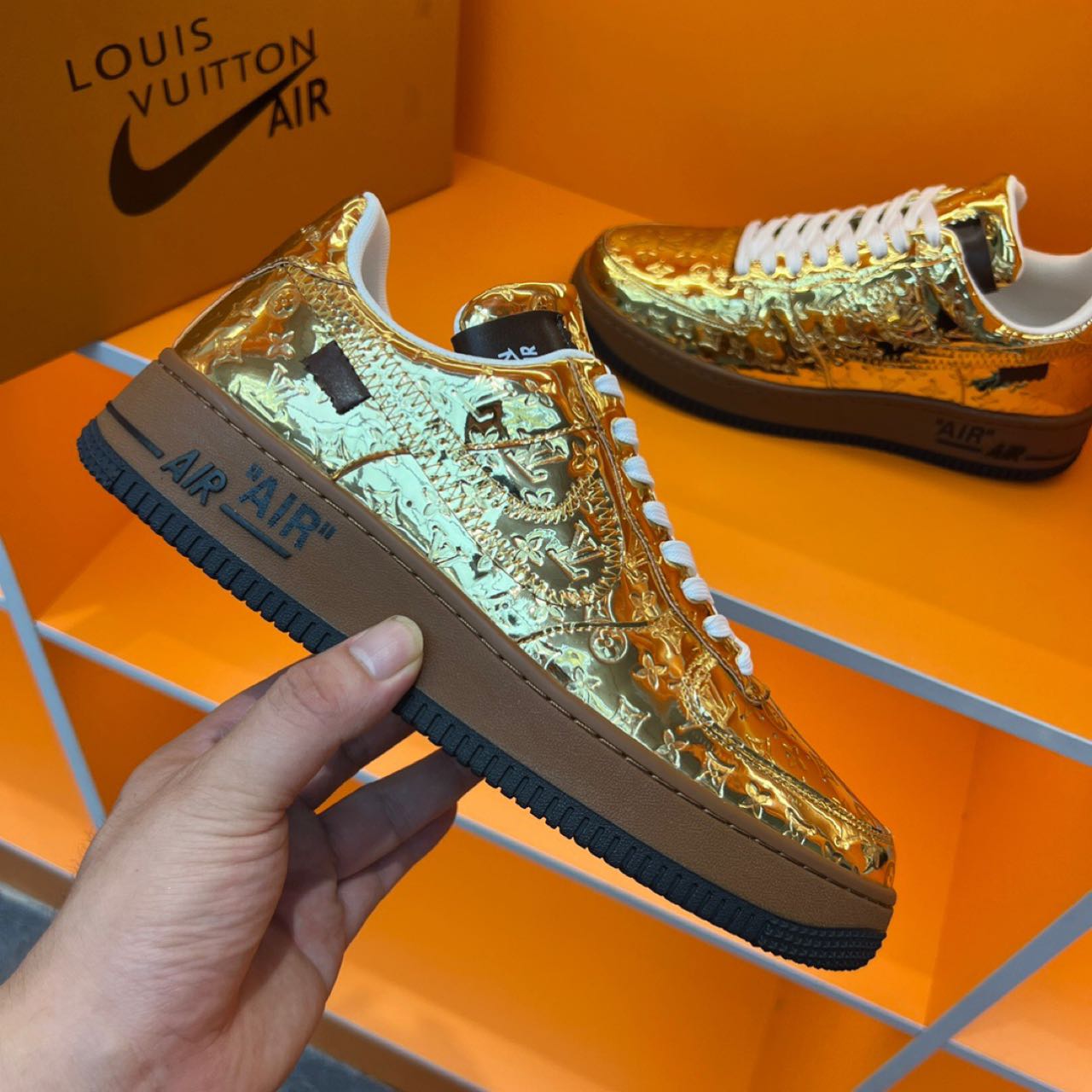 Off-White x Louis Vuitton X Nike Air Force 1 Sneaker - DesignerGu