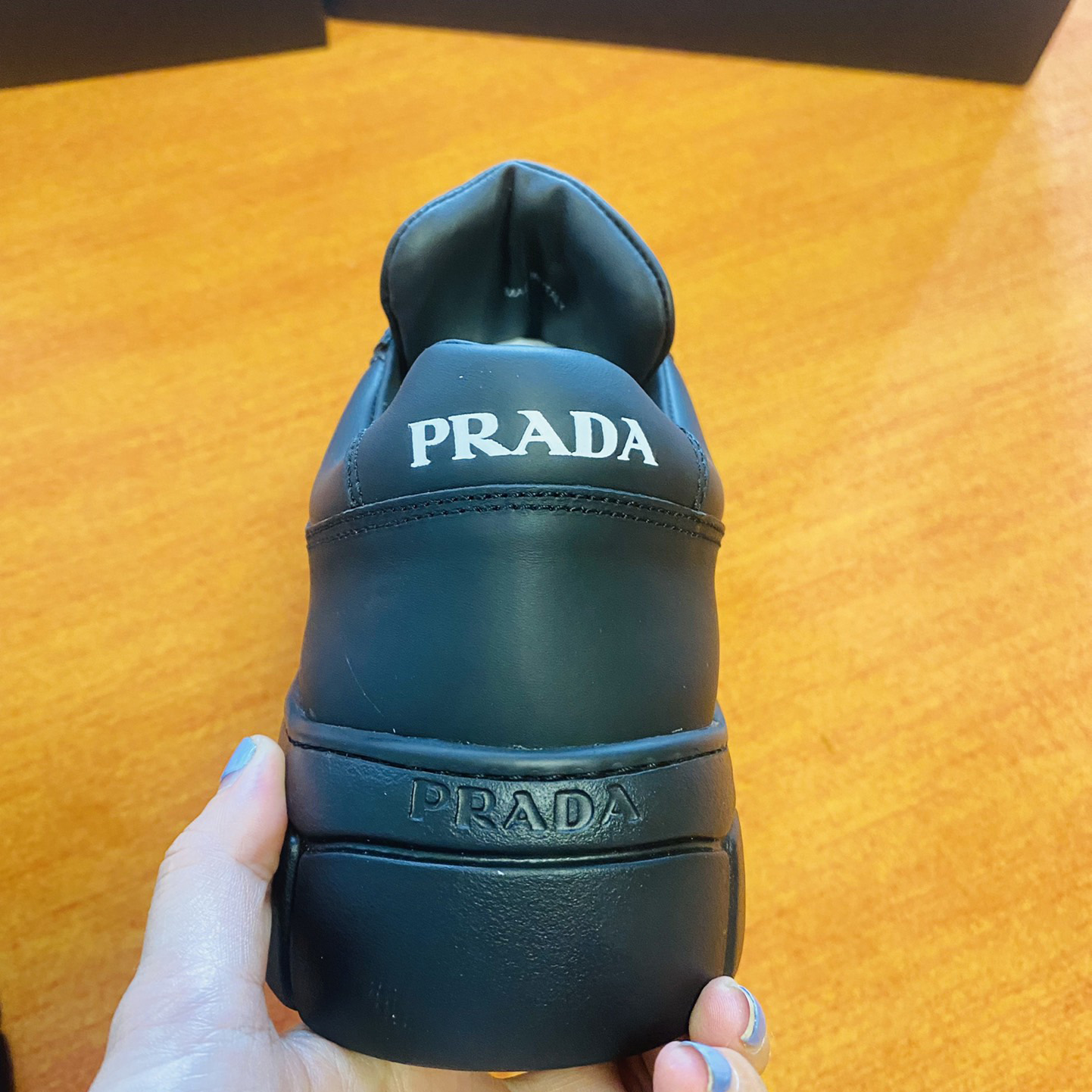 Prada Leather Sneakers - DesignerGu