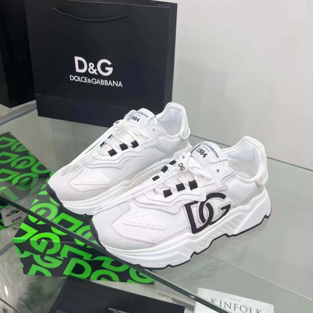 Dolce & Gabbana Mixed-Material Daymaster Sneakers - DesignerGu