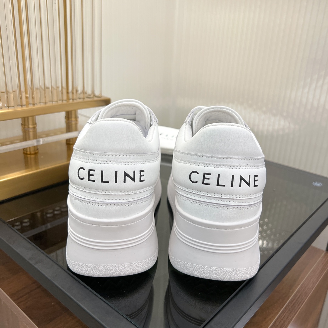 Celine Block Sneakers With Wedge Outsole In Clafskin    - DesignerGu