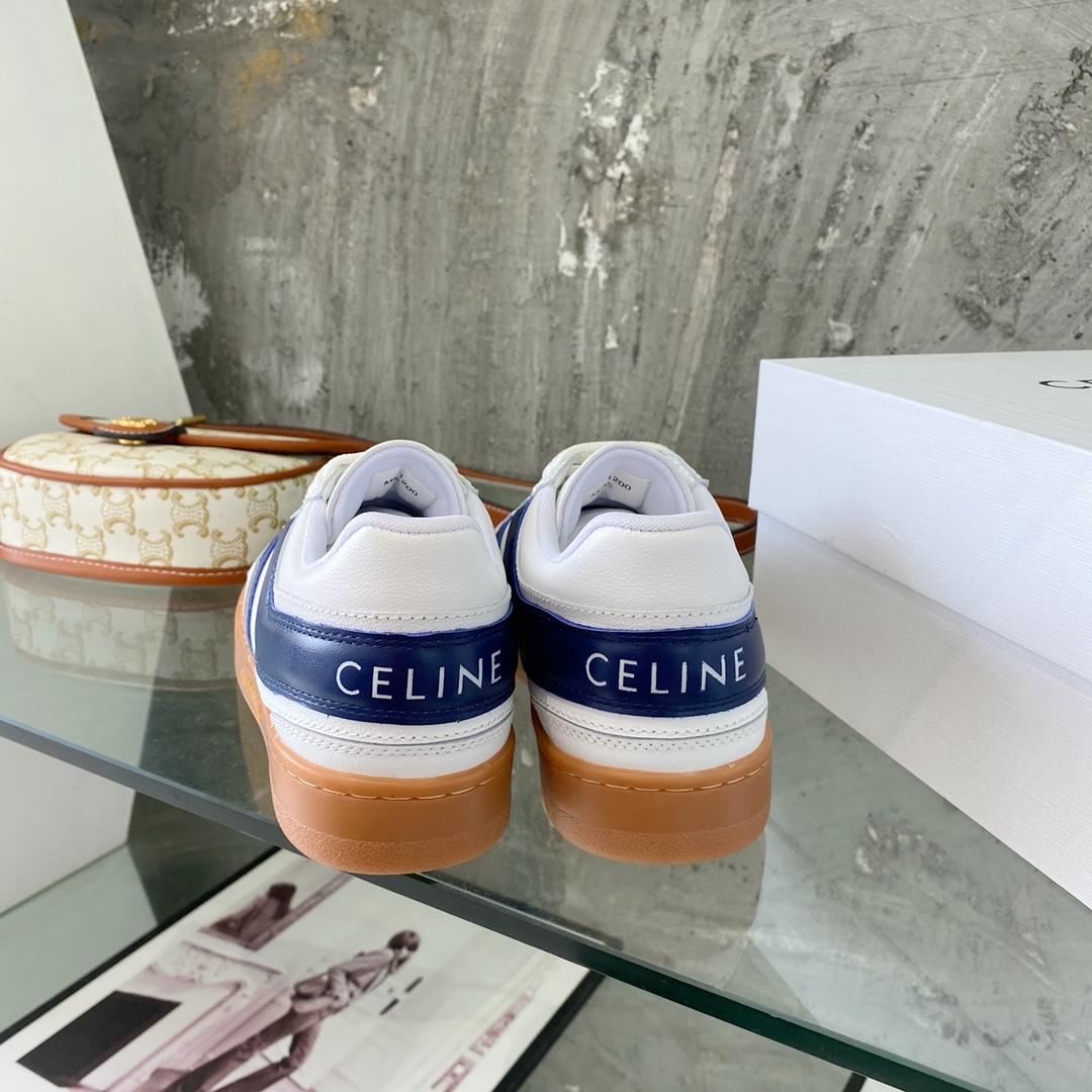 Celine Trainer Low Lace-Up Sneaker In Calfskin - DesignerGu