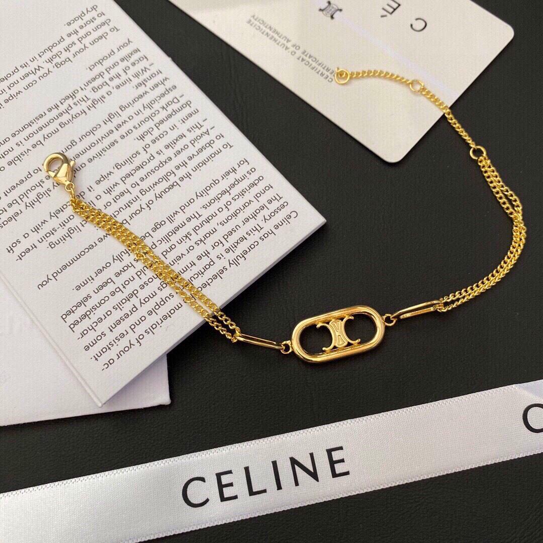 Celine Maillon Triomphe Bracelet In Brass With Gold Finish - DesignerGu