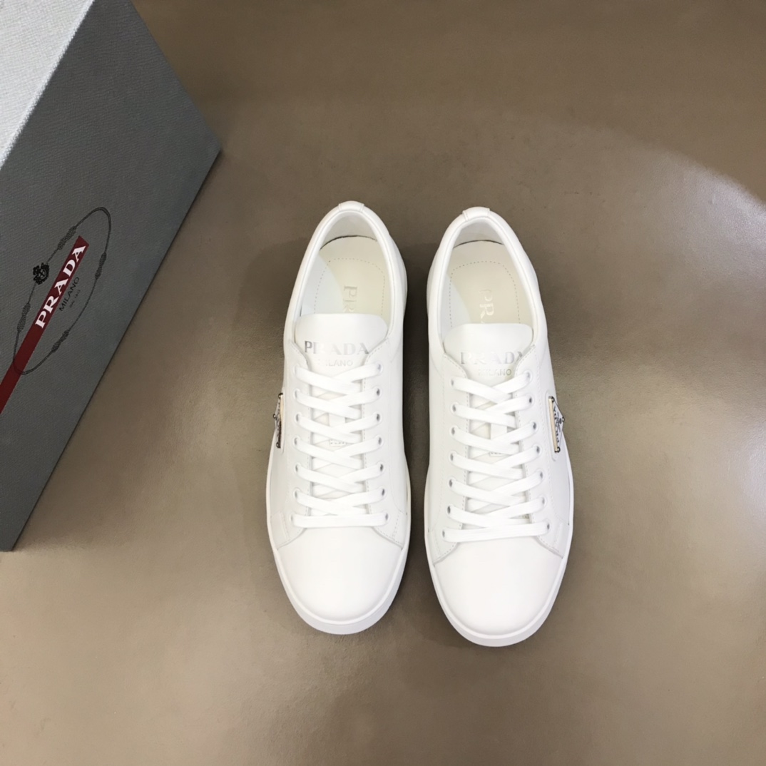 Prada Brushed Leather Sneakers(upon uk size) - DesignerGu