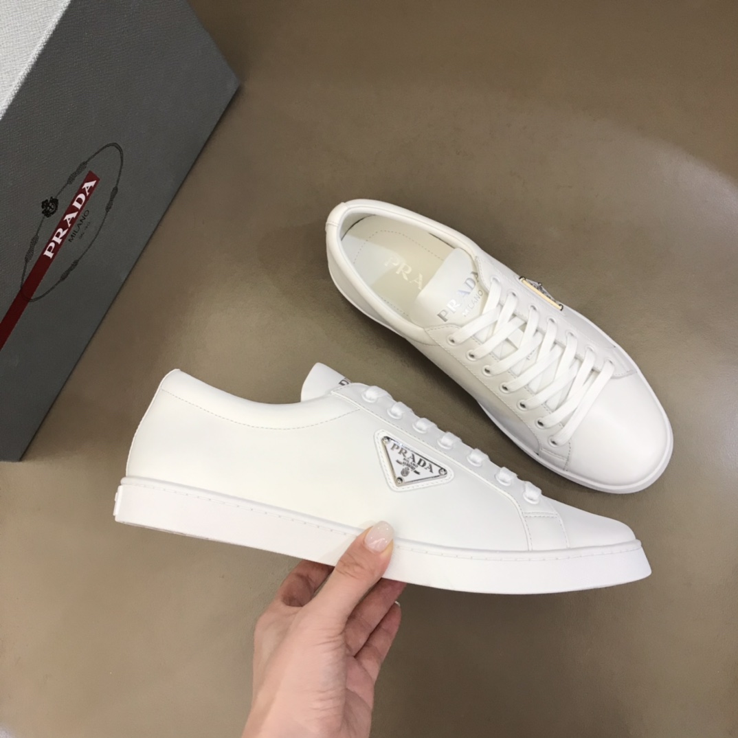 Prada Brushed Leather Sneakers(upon uk size) - DesignerGu