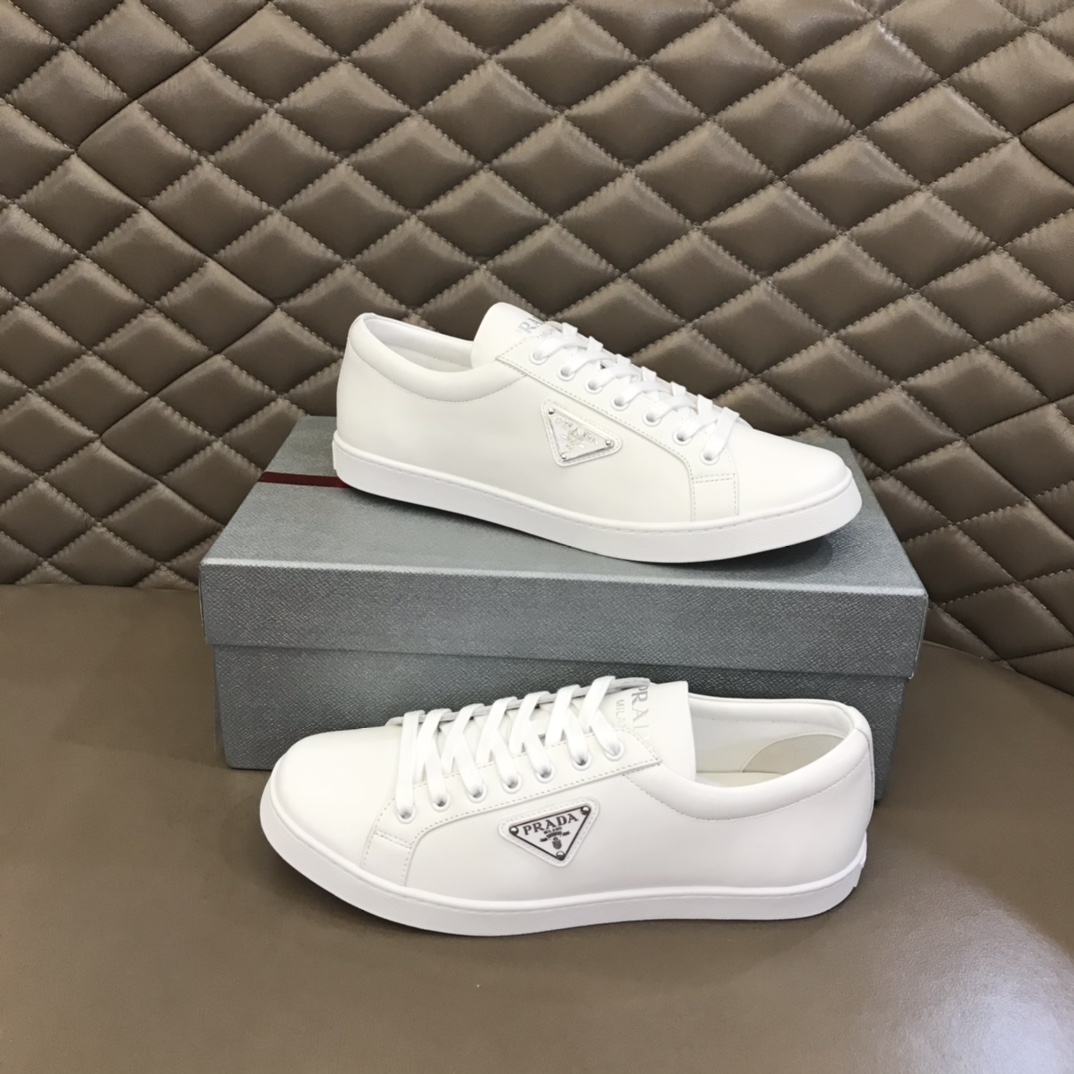 Prada Brushed Leather Sneakers(upon uk size) - DesignerGu