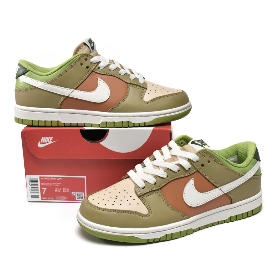  Nike Dunk Low Brown Veail Sail Vivid Green Sneaker    DV9108-711 - DesignerGu