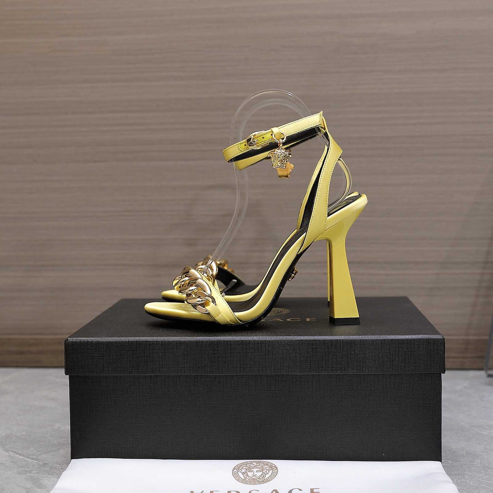 Versace Medusa Chain High Heel Sandals - DesignerGu