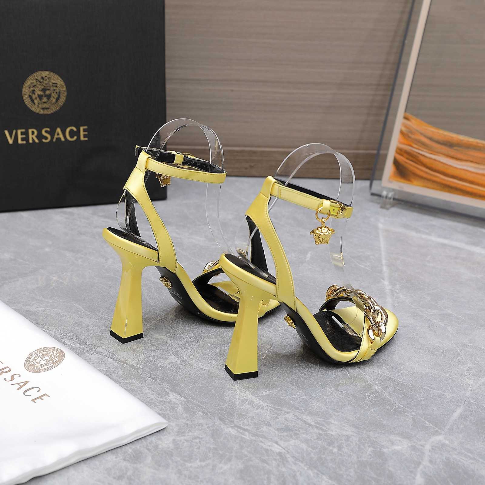 Versace Medusa Chain High Heel Sandals - DesignerGu