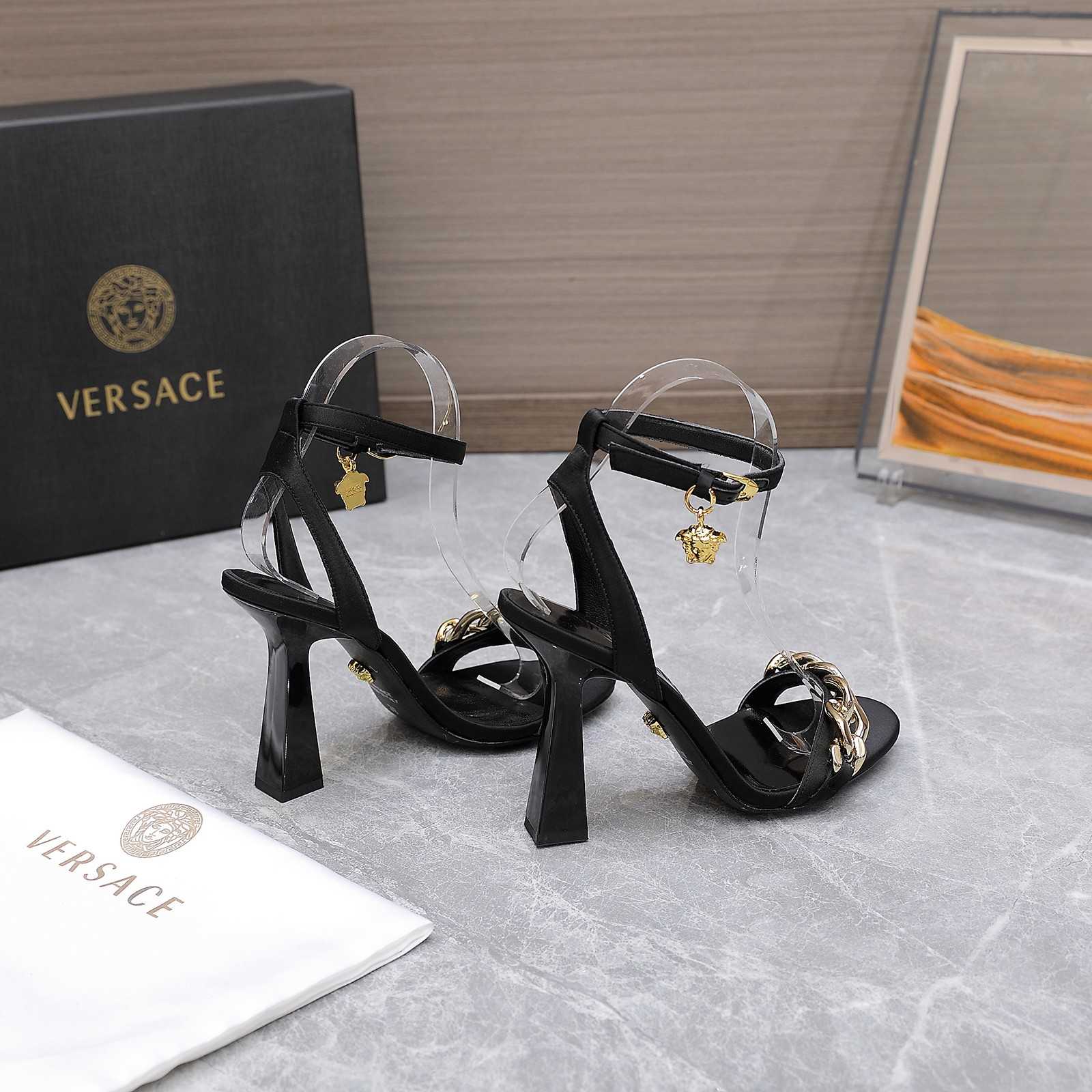 Versace Medusa Chain High Heel Sandals - DesignerGu