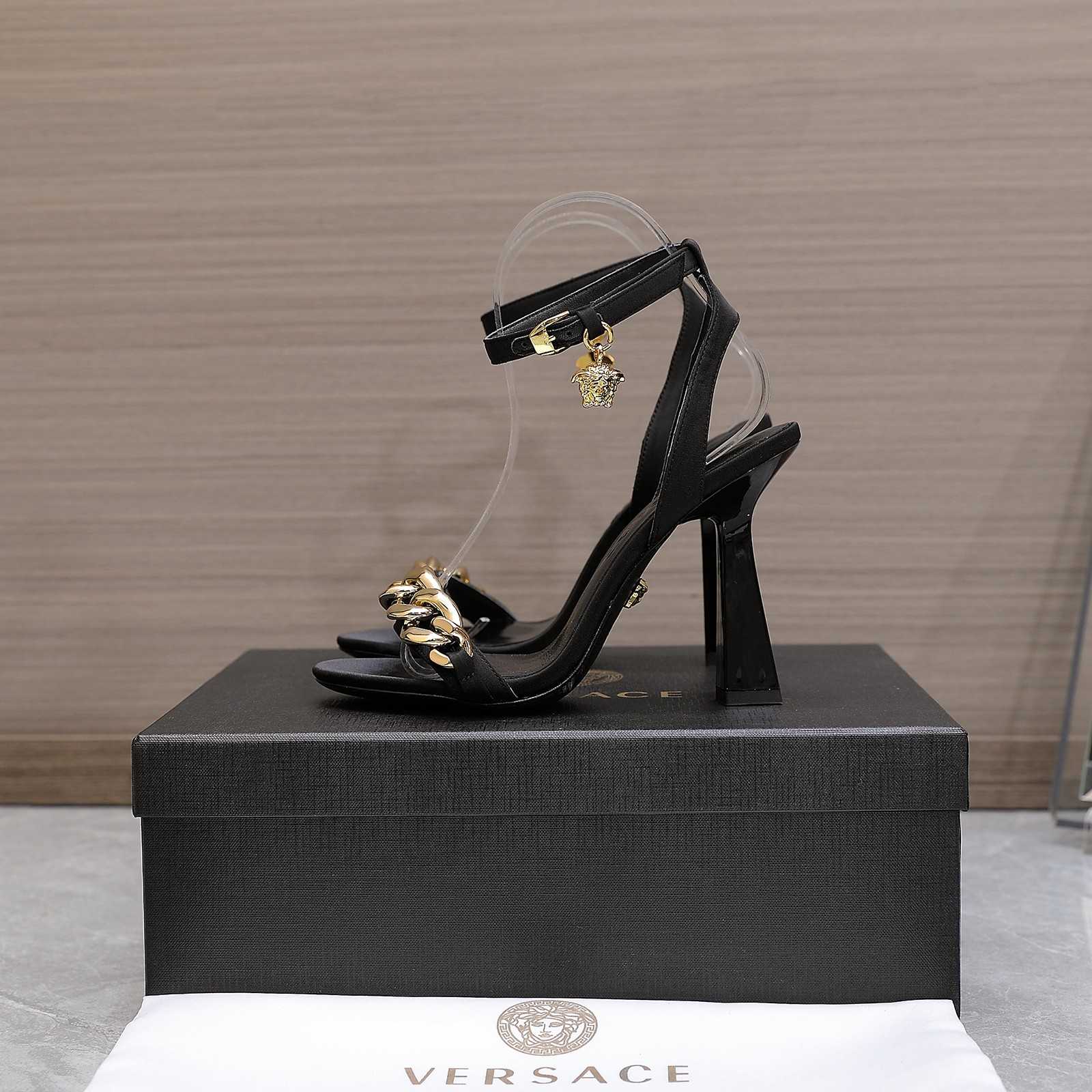 Versace Medusa Chain High Heel Sandals - DesignerGu