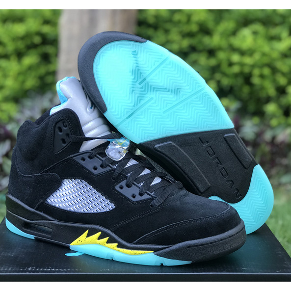 Nike Air Jordan Retro 5"Black Aqua" Sneaker     DD0587-047 - DesignerGu