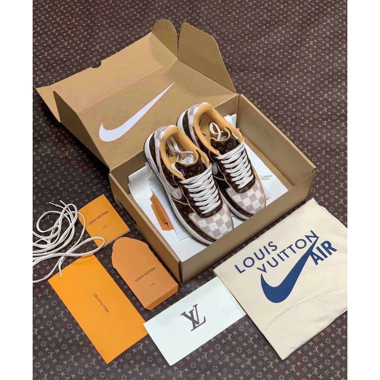 Louis Vuitton x Nike Air Force 1 Sneaker(Upon UK Size) - DesignerGu