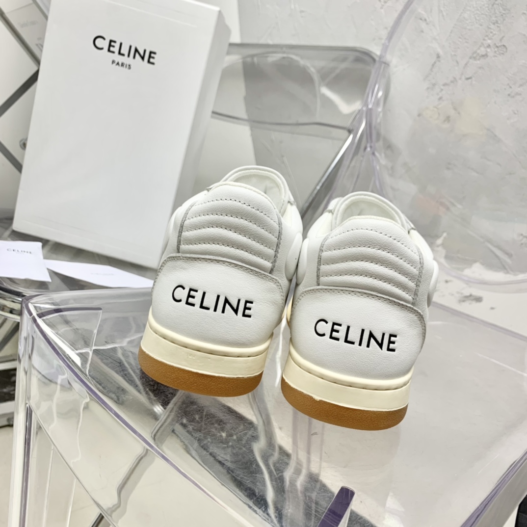 Celine CT-02 Mid Sneaker With Velcro In Calfskin - DesignerGu