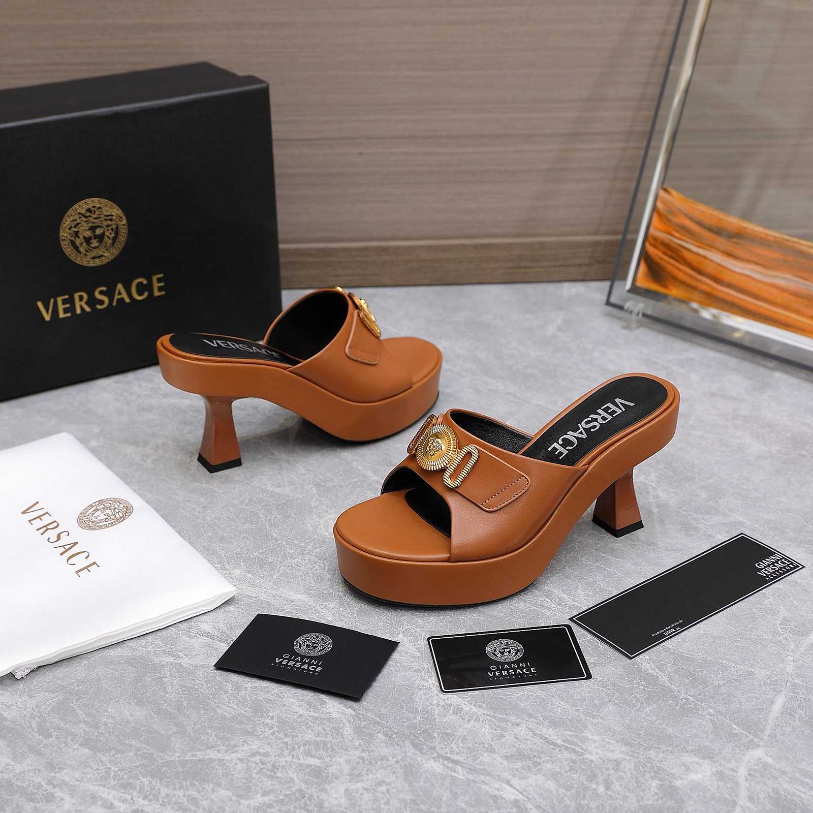 Versace Medusa Biggie Crystal Mules - DesignerGu