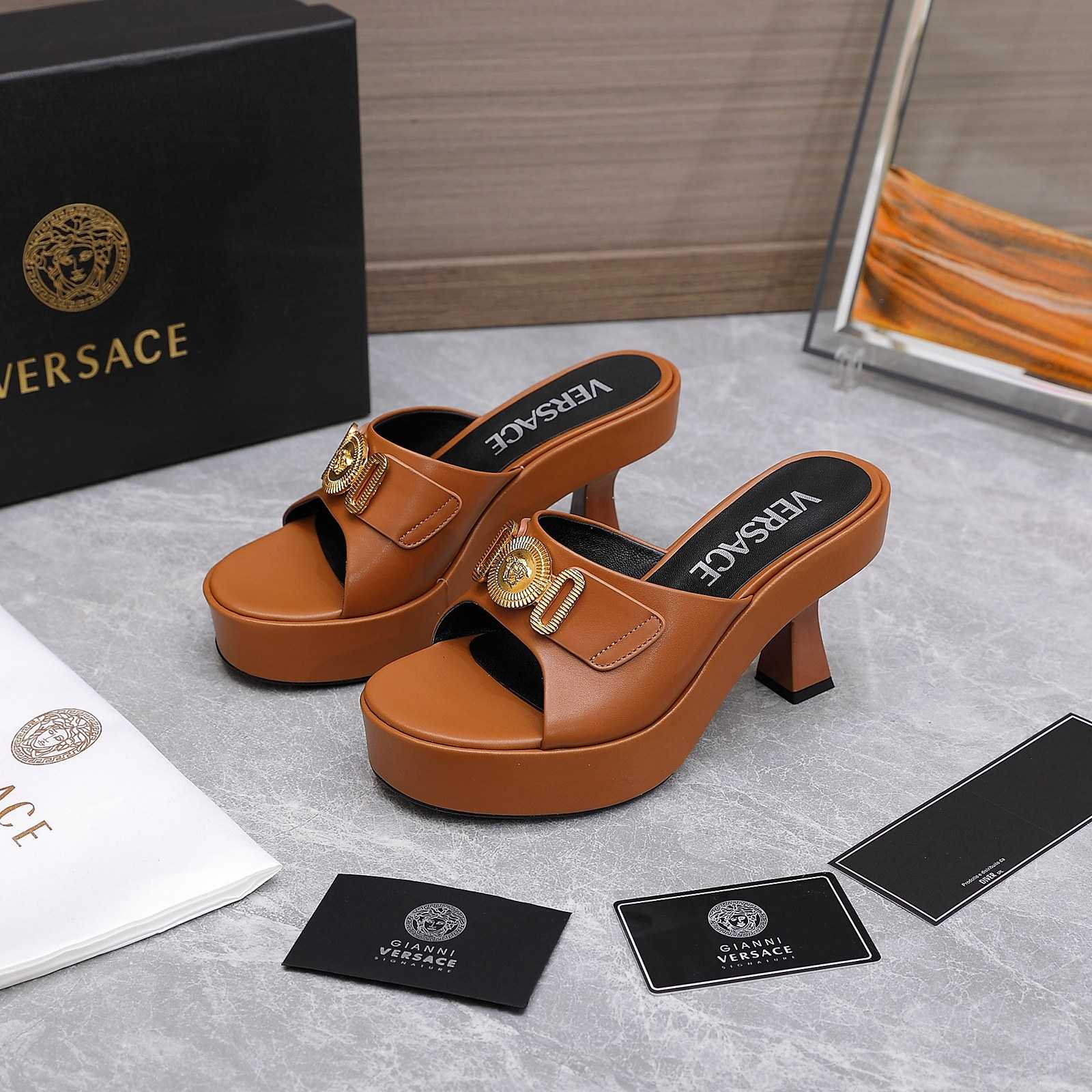 Versace Medusa Biggie Crystal Mules - DesignerGu