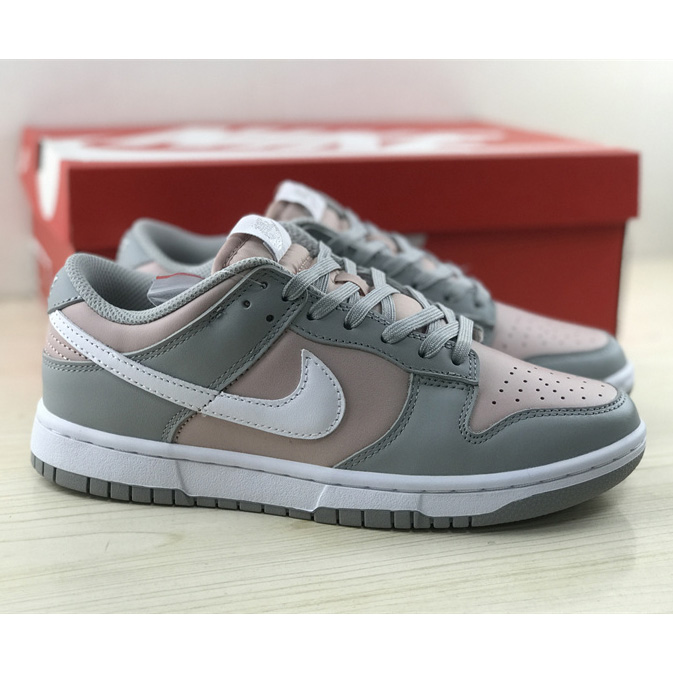 Nike Dunk Low “Pink / Grey” Sneakers     DM8329-600 - DesignerGu