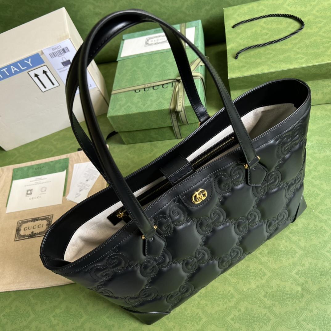 Gucci GG Matelassé Leather Medium Tote(38-28-14cm) - DesignerGu