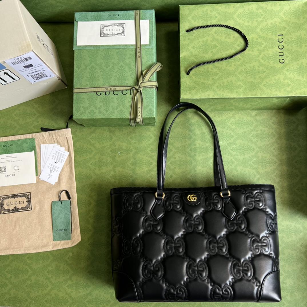 Gucci GG Matelassé Leather Medium Tote(38-28-14cm) - DesignerGu