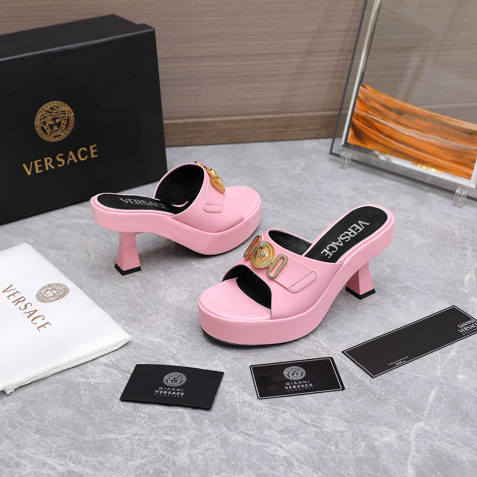 Versace Medusa Biggie Crystal Mules - DesignerGu