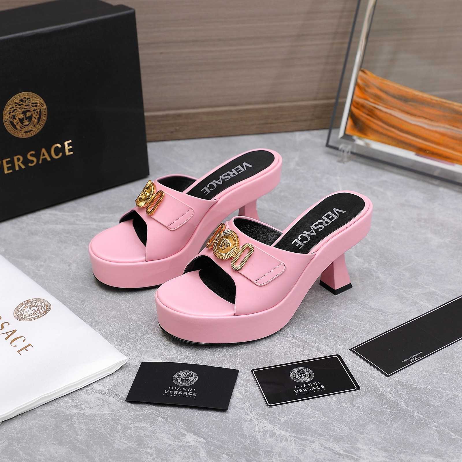 Versace Medusa Biggie Crystal Mules - DesignerGu