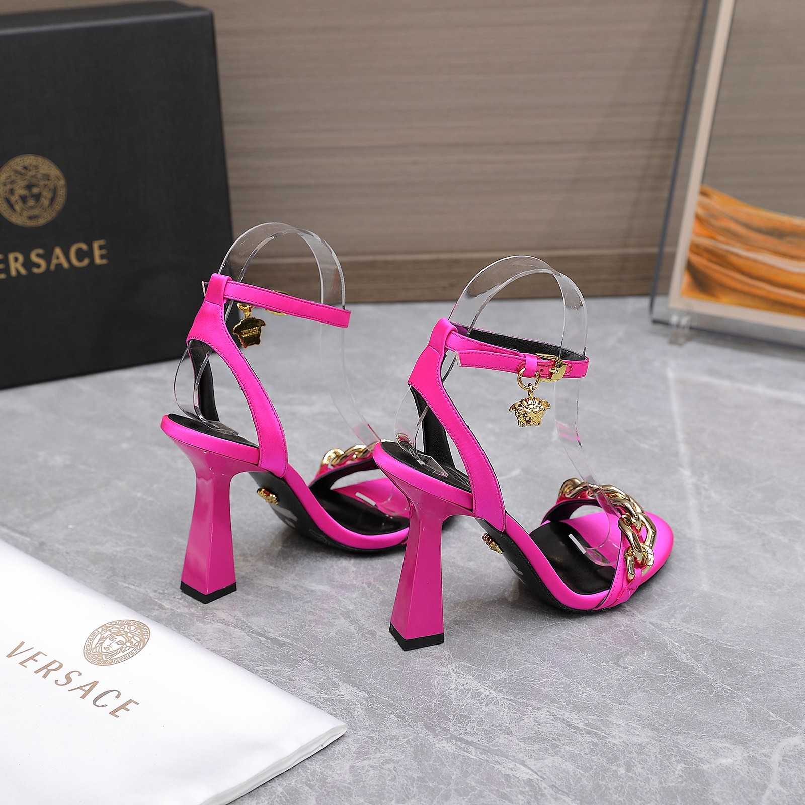 Versace Medusa Chain High Heel Sandals - DesignerGu