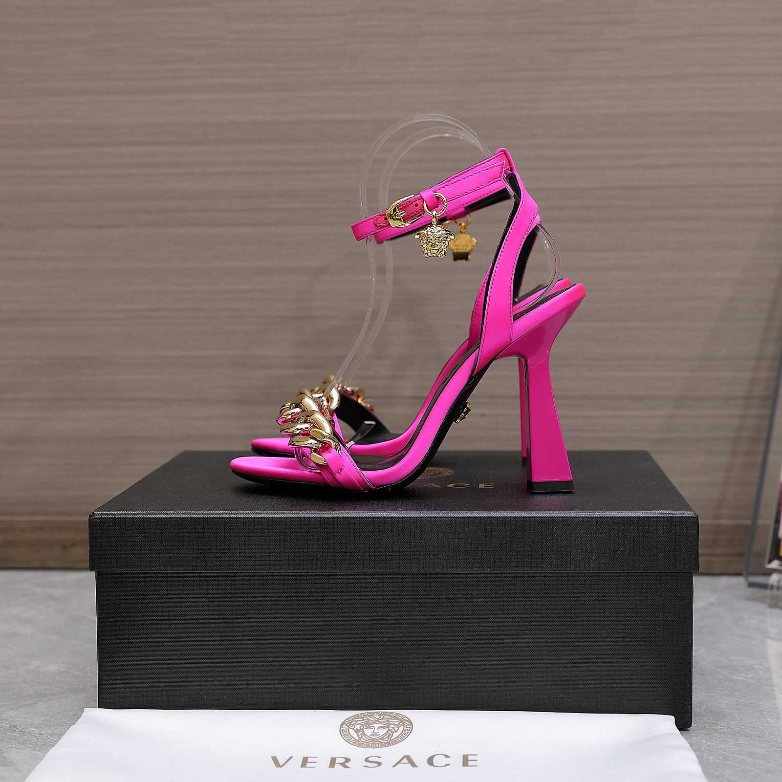 Versace Medusa Chain High Heel Sandals - DesignerGu