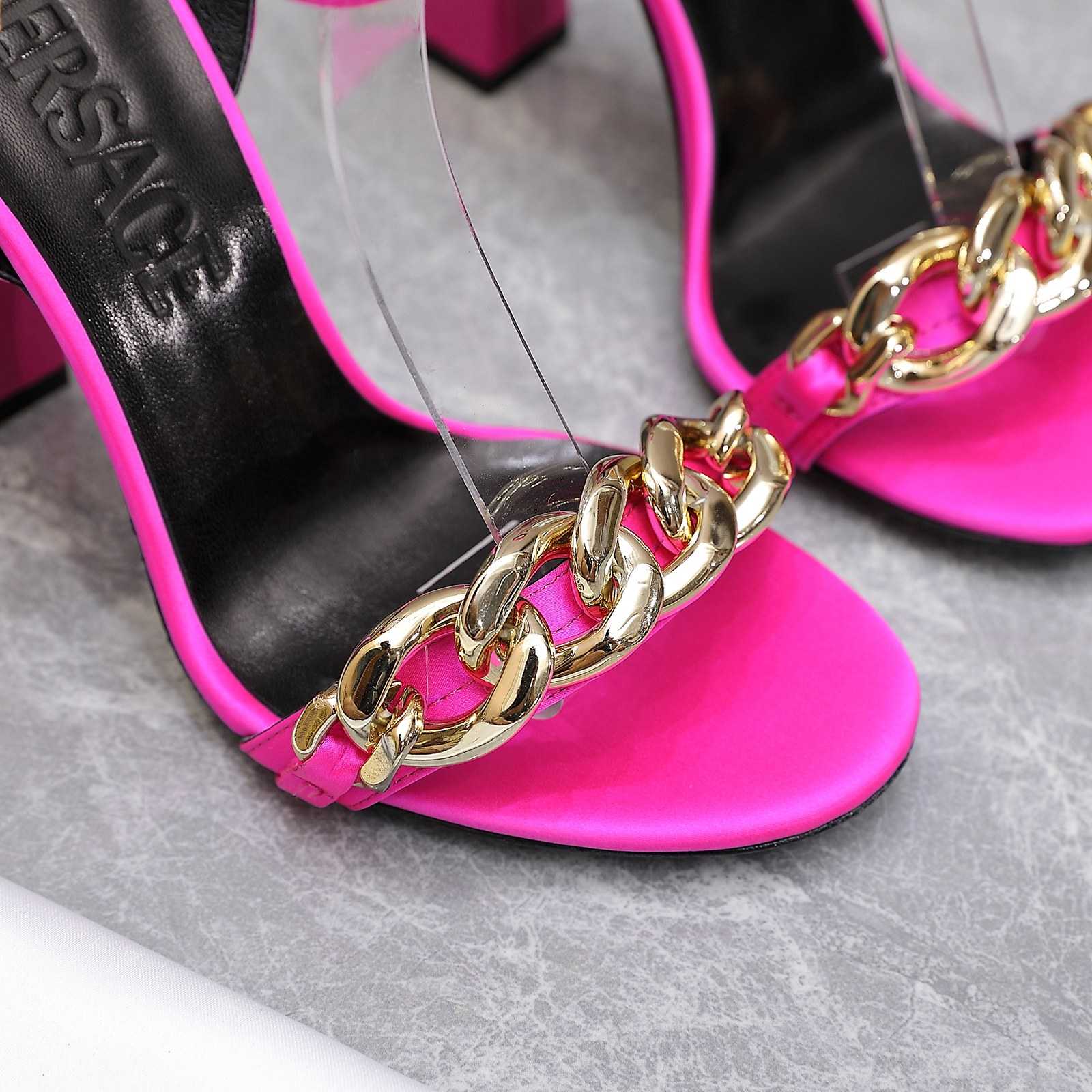 Versace Medusa Chain High Heel Sandals - DesignerGu