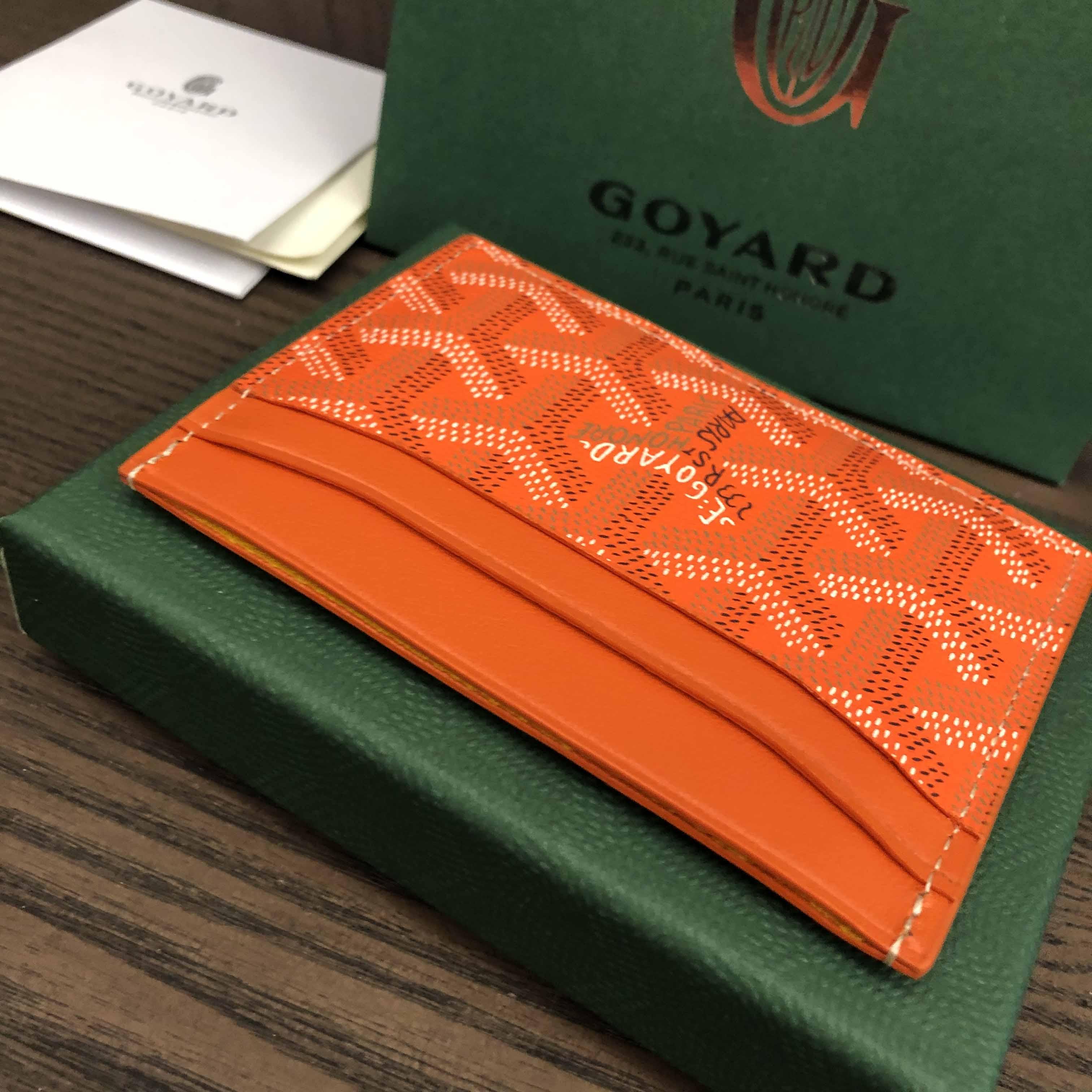 Goyard Card Holder Orange - DesignerGu