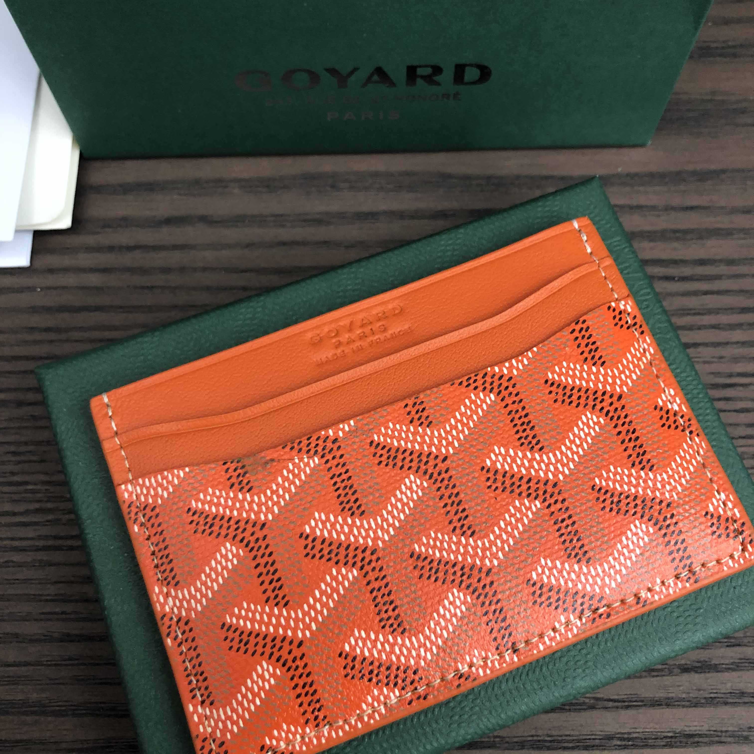 Goyard Card Holder Orange - DesignerGu