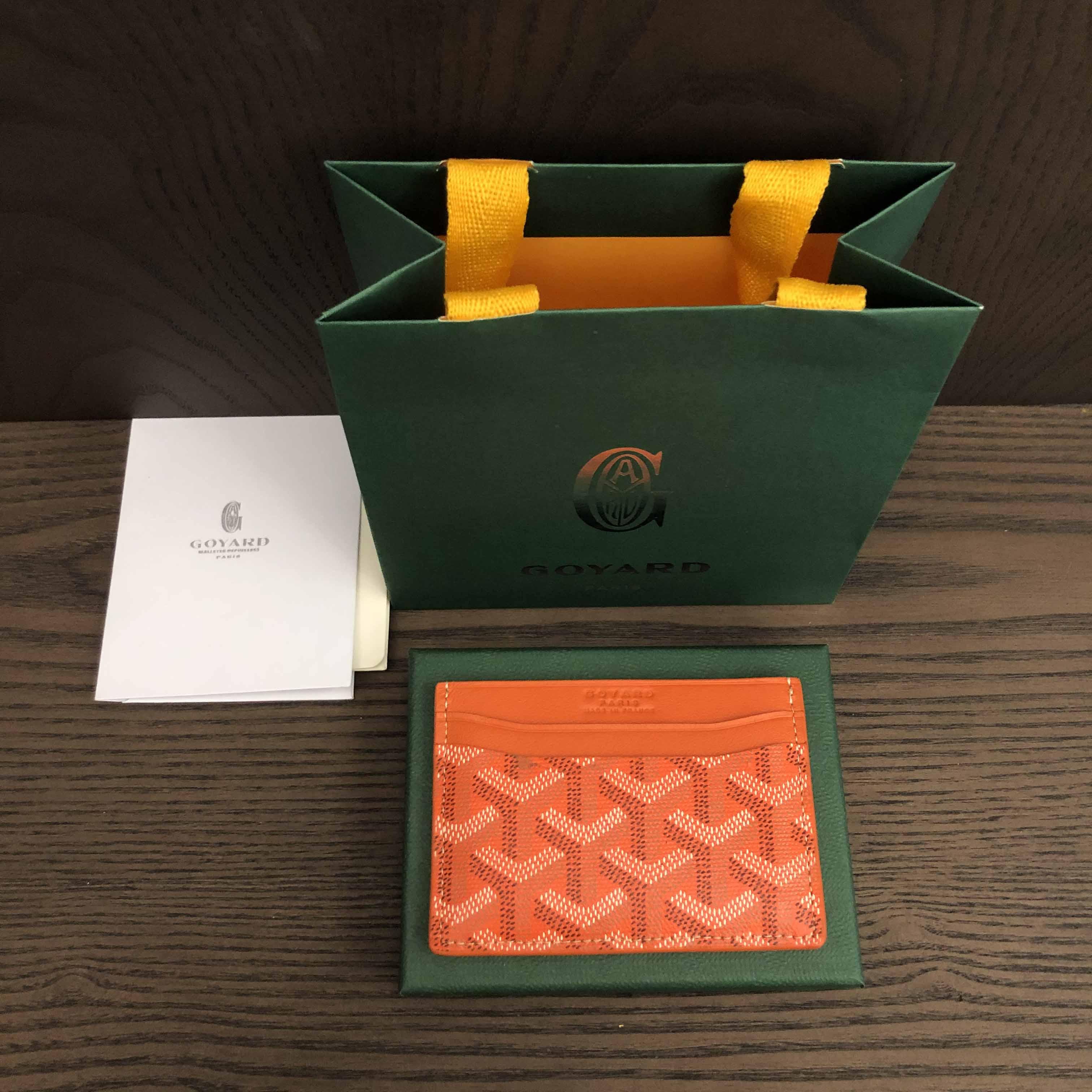 Goyard Card Holder Orange - DesignerGu