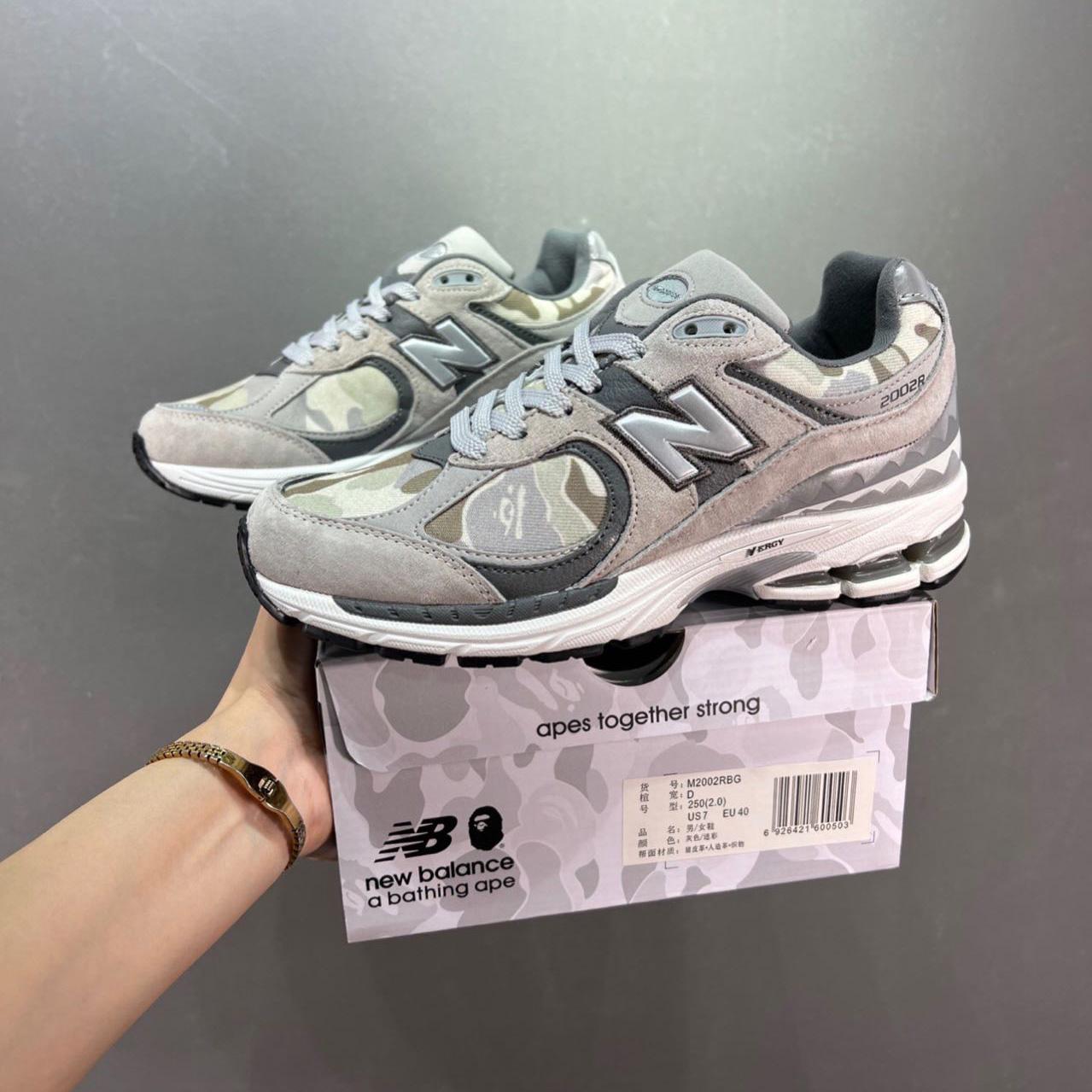 New Balance 2002R x Bape Sneakers             M2002RBF  - DesignerGu