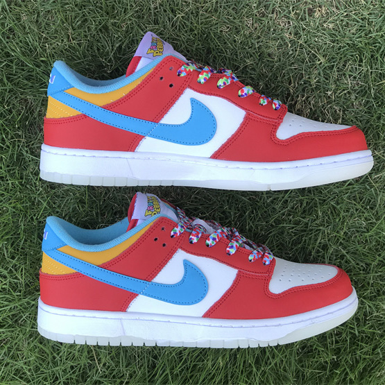 LeBron James x Nike Dunk Low “Fruity Pebbles” Sneaker     DH8009-600  - DesignerGu