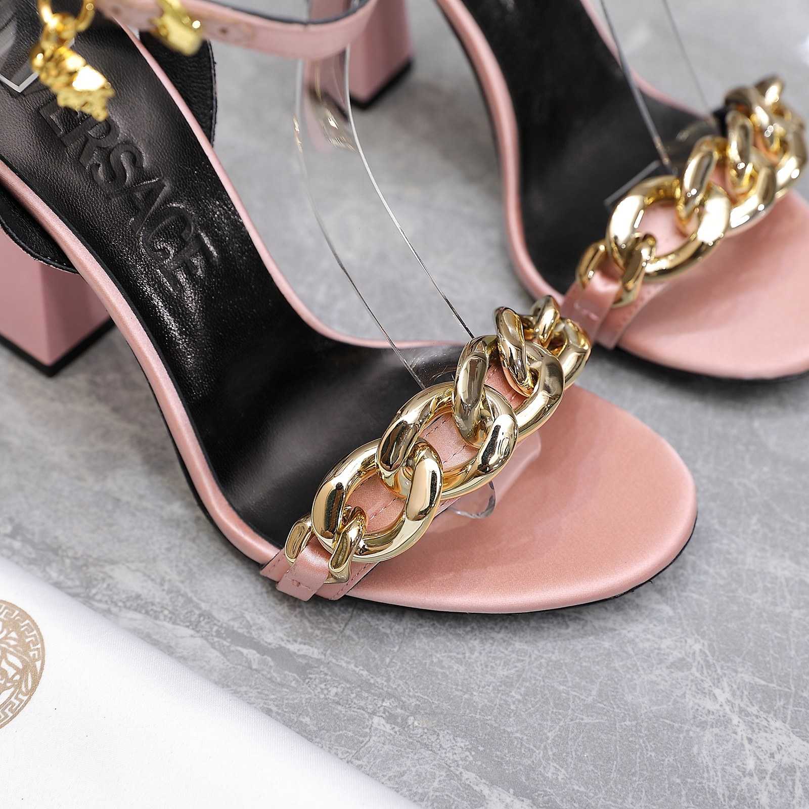 Versace Medusa Chain High Heel Sandals - DesignerGu