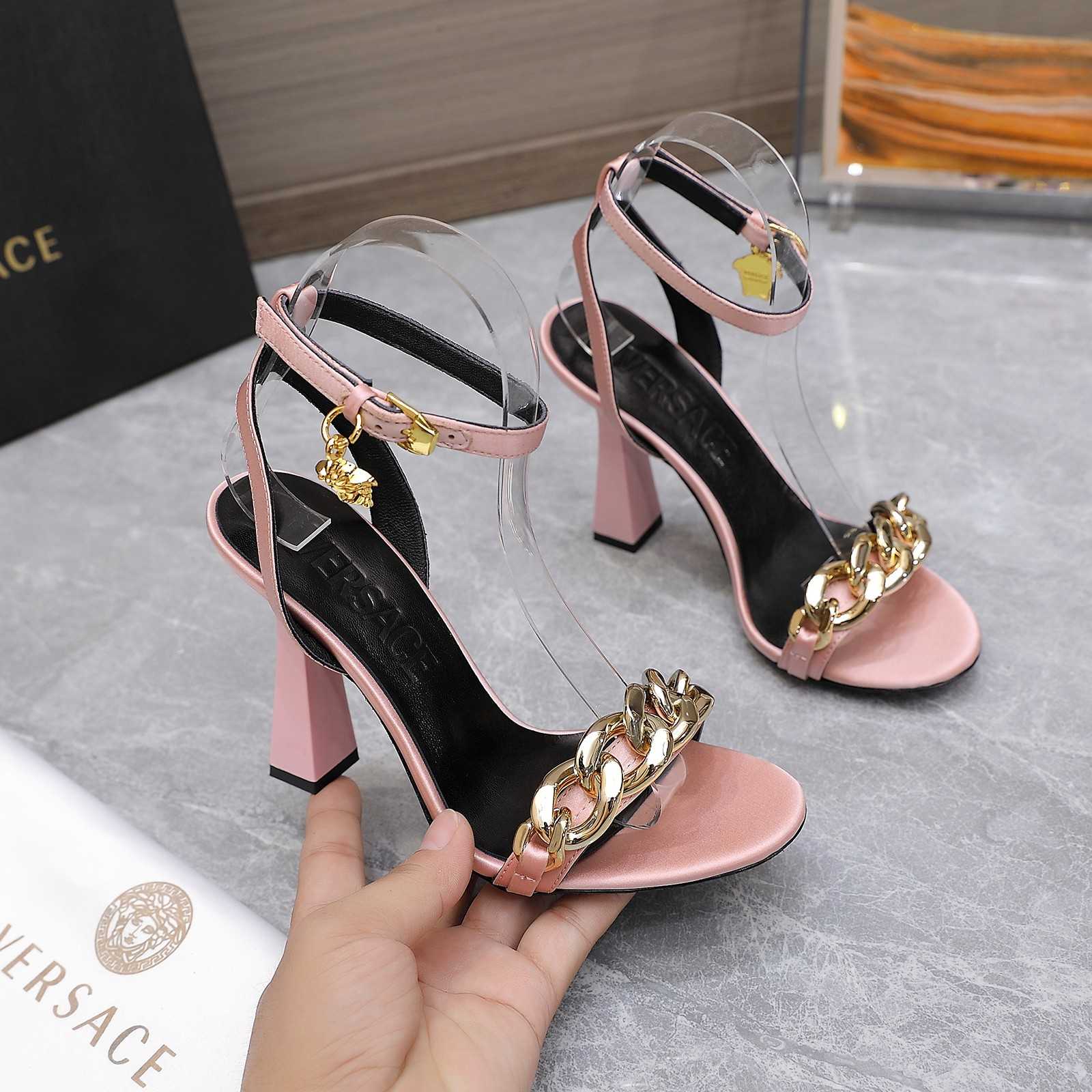 Versace Medusa Chain High Heel Sandals - DesignerGu