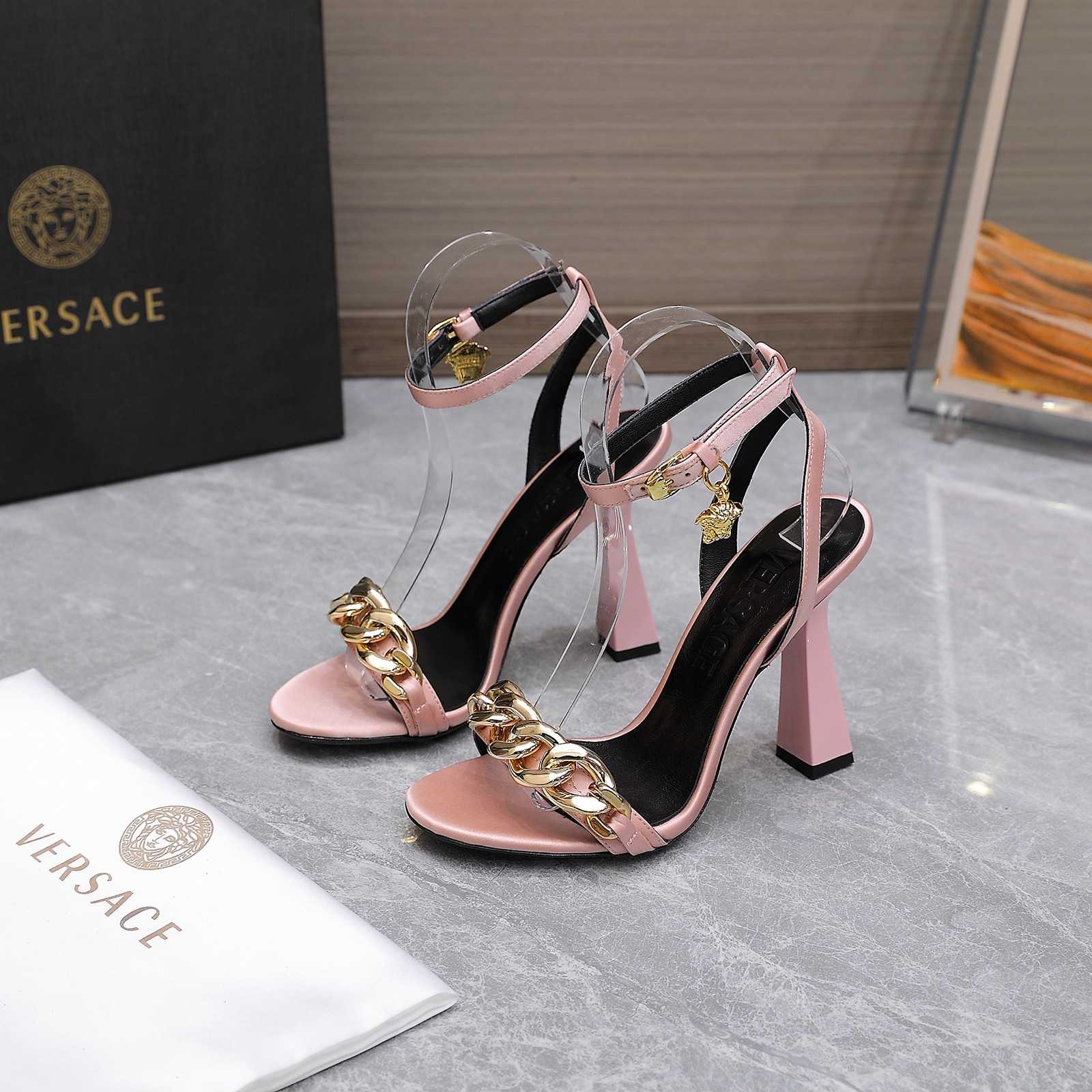 Versace Medusa Chain High Heel Sandals - DesignerGu