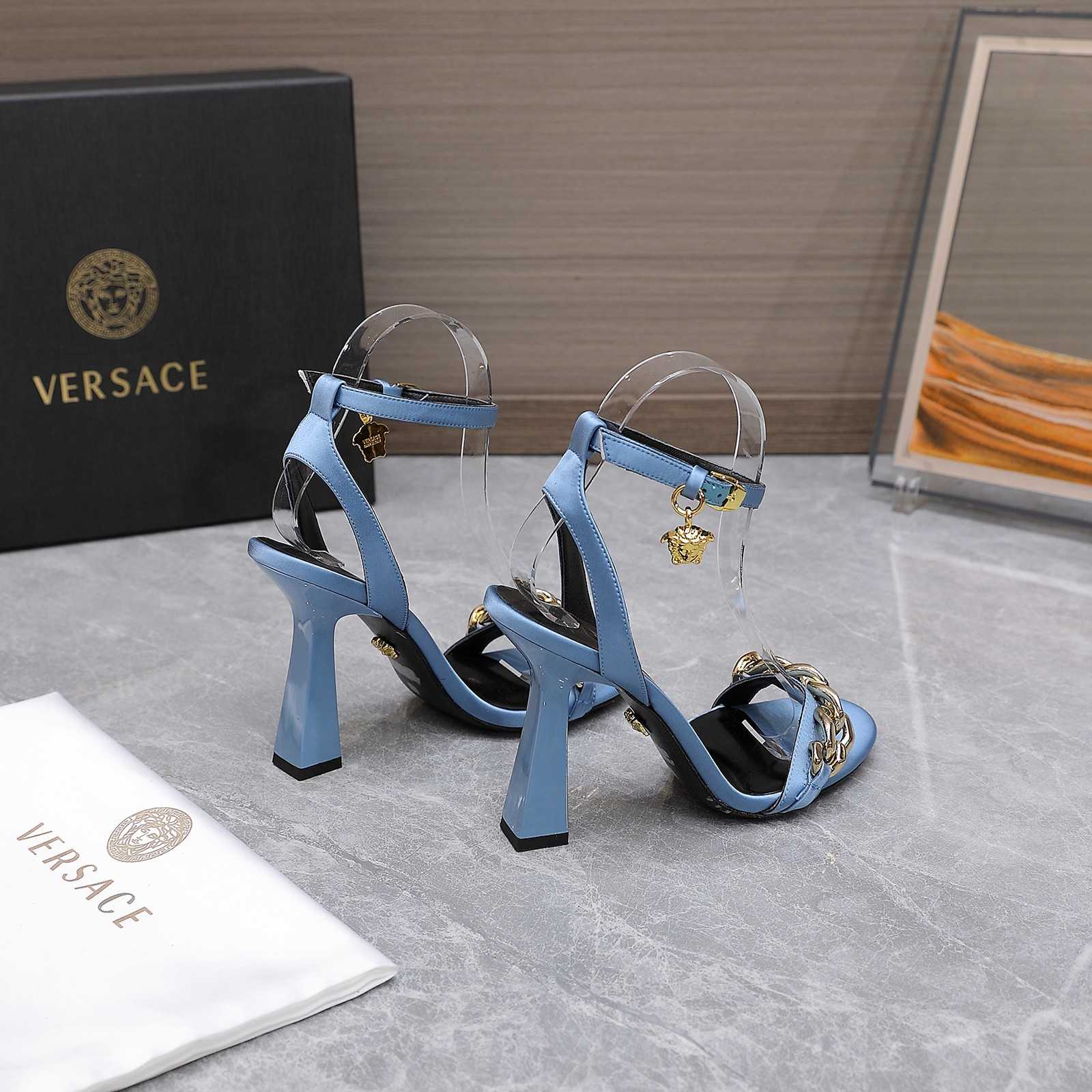 Versace Medusa Chain High Heel Sandals - DesignerGu