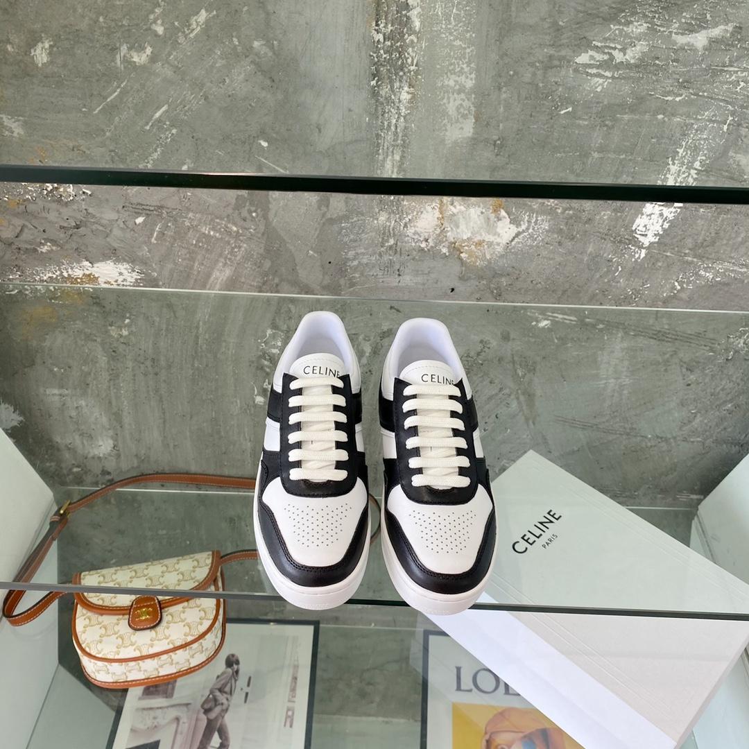 Celine Trainer Low Lace-Up Sneaker In Calfskin - DesignerGu