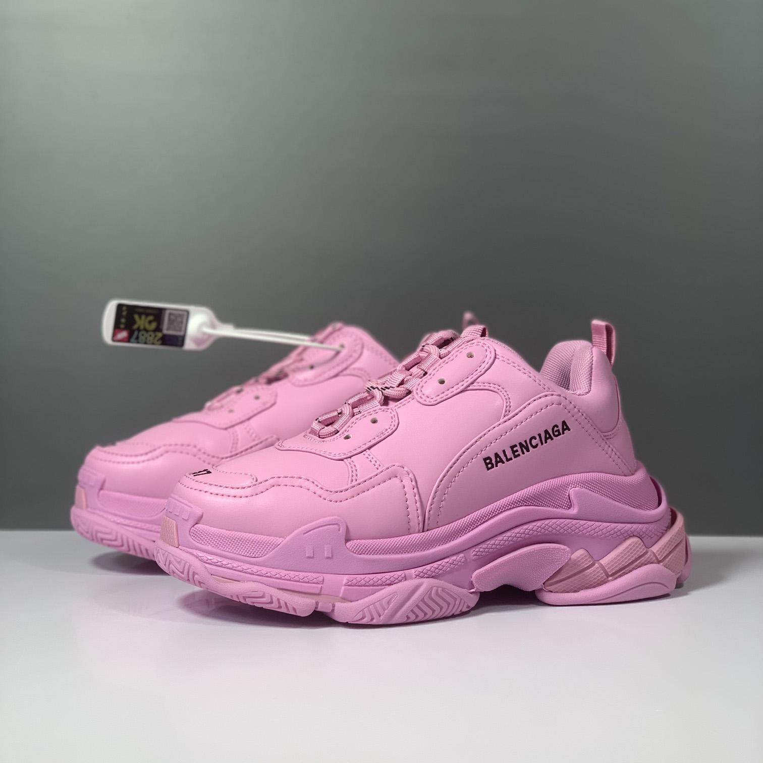 Balenciaga Triple S Sneaker In Pink Technical Material - DesignerGu