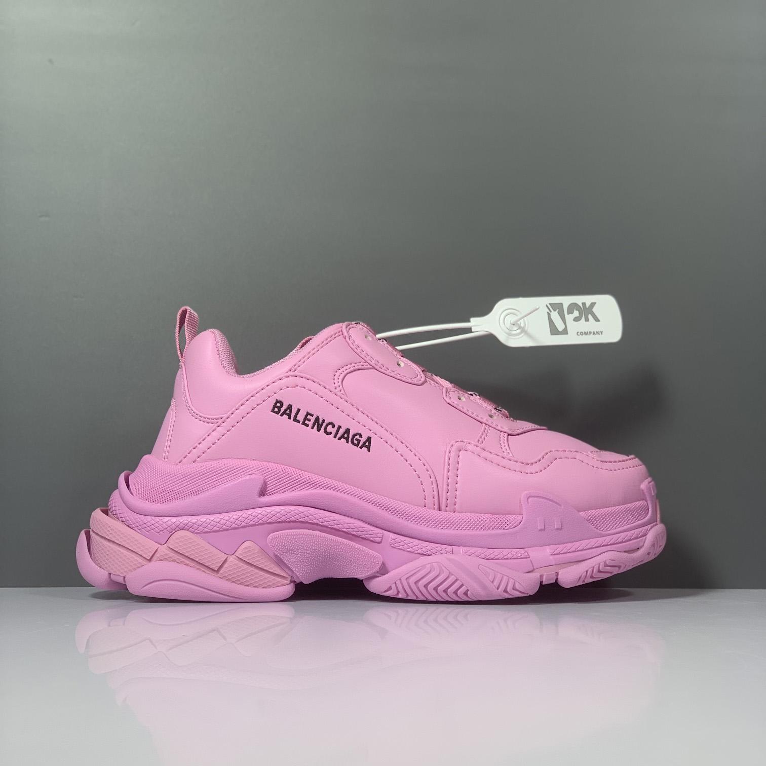 Balenciaga Triple S Sneaker In Pink Technical Material - DesignerGu