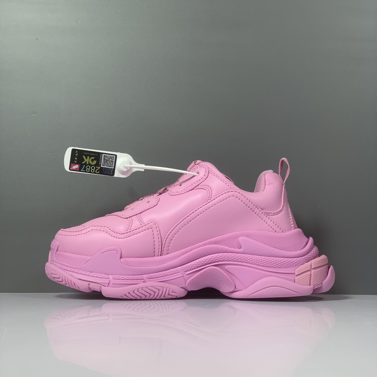 Balenciaga Triple S Sneaker In Pink Technical Material - DesignerGu